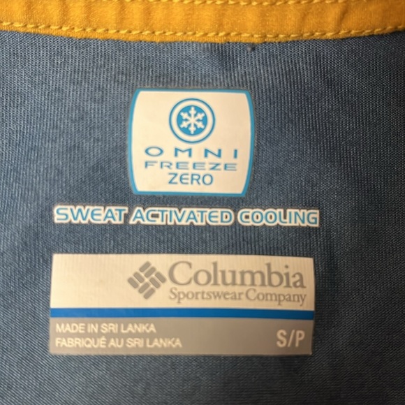Columbia Omni Freeze Zero Short Sleeve Shirt Sweat Activated Cooling - Picture 7 of 7